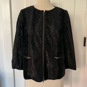 Elizabeth and James Silk textured black jacket